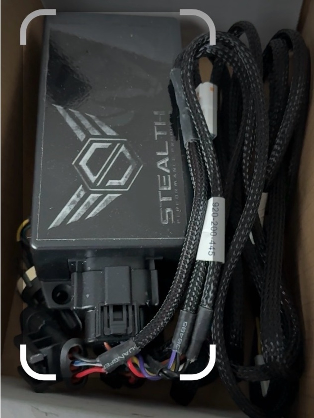 Stealth Black Electronic Control Module with Braided Cables for Ram Ecodiesal.